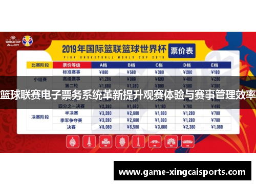 篮球联赛电子票务系统革新提升观赛体验与赛事管理效率