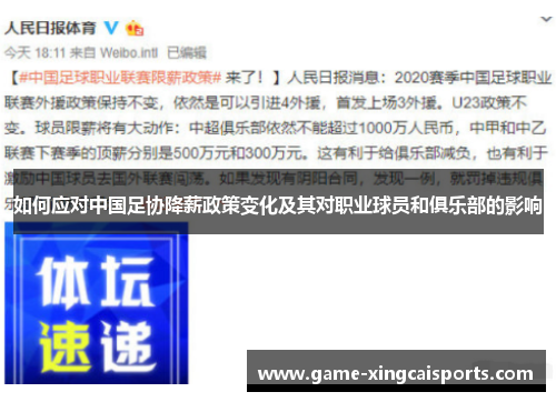 如何应对中国足协降薪政策变化及其对职业球员和俱乐部的影响